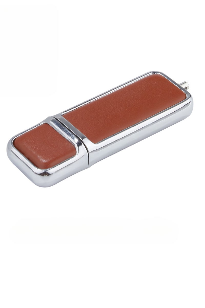 USB Flash Drive, Leather Keychain USB Pen Drive, Compact And Portable High Speed Thumb Drive, Shock Resistant USB Memory Stick For Laptops Computers, (1pc, Brown, 16GB)