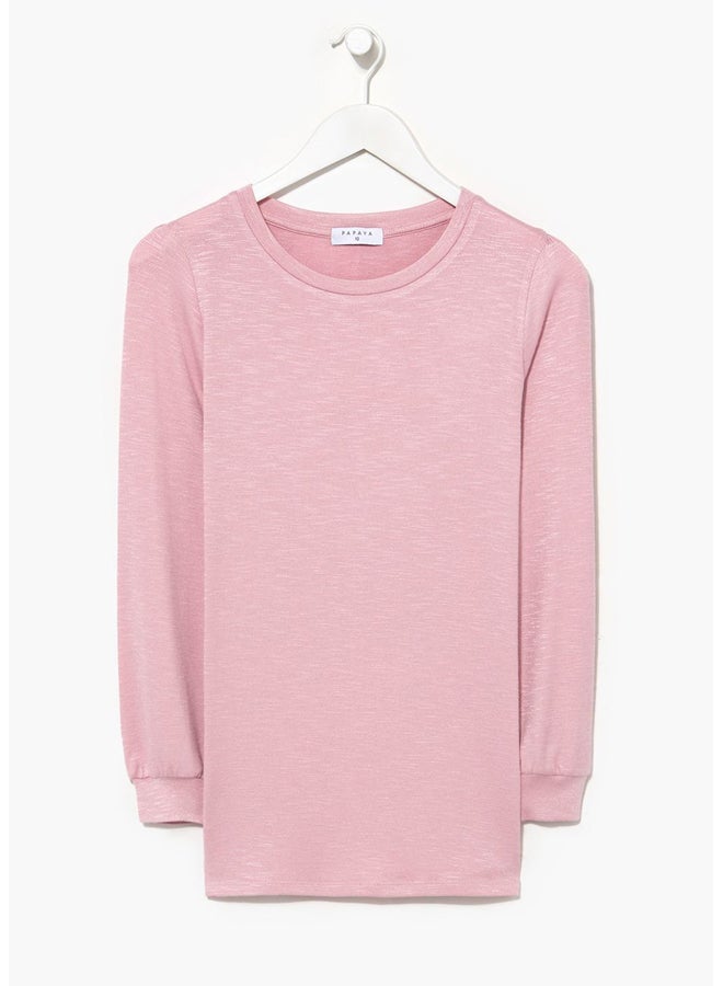 Matalan Pink Basic Sweatshirt - Image 1