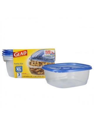 GladWare Family Size Food Storage Containers, XL | Large Square Food Storage, Containers Hold up to 104 Ounces of Food, Large Set 3 Count Food Containers - pzsku/ZB17258C5B7F5B711A6F6Z/45/_/1728458475/78b89f19-3af2-4c6c-9f28-329baa1d4500