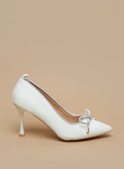 Flora Bella By Shoexpress Women's Embellished Slip-On Pumps with Stiletto Heels