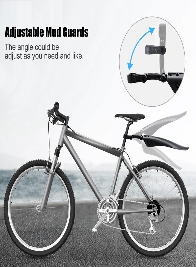 Cooryda Bike Mudguard Set, Adjustable Bicycle Mudguards - Front and Rear Mud Flaps for MTB, Road Bike - Fits 24/26/27.5 inch Wheels - Image 4