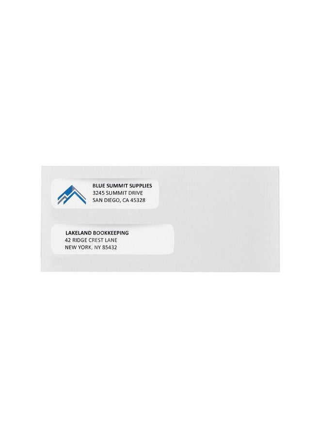 Blue Summit Supplies 500 No. 10 Flip and Seal Double Window Security Envelopes - Perfect Size for Multiple Business Statements, Quickbooks Invoices, and Return Envelopes -Number 10 Size 4 1/8 X 9 ½ Inch  - Image 3