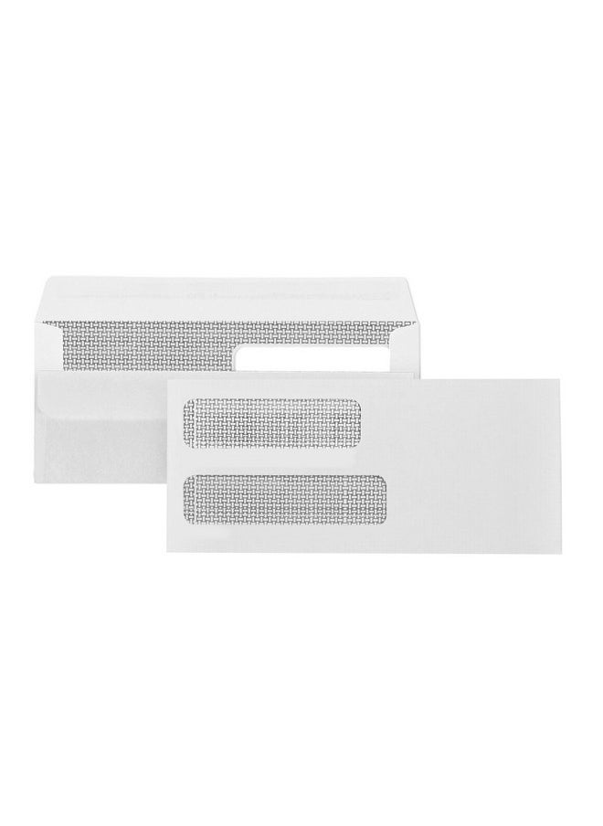 Blue Summit Supplies 500 No. 10 Flip and Seal Double Window Security Envelopes - Perfect Size for Multiple Business Statements, Quickbooks Invoices, and Return Envelopes -Number 10 Size 4 1/8 X 9 ½ Inch  - Image 1