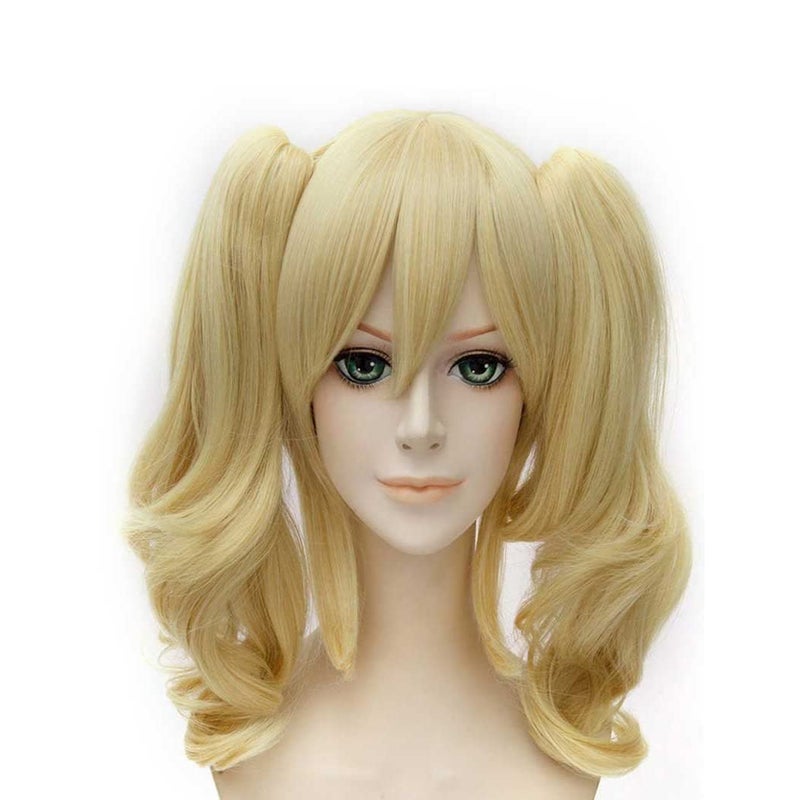 TSNOMORE Anime Cosplay Wigs for Women Blond Synthetic Wig with 2 Ponytails Halloween Costume Party Cosplay Wig