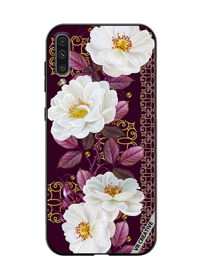 VR CREATIVE Protective Case Cover For Samsung Galaxy A70/A70s Vertical Floral Border Pattern Design Multicolour  - Image 1