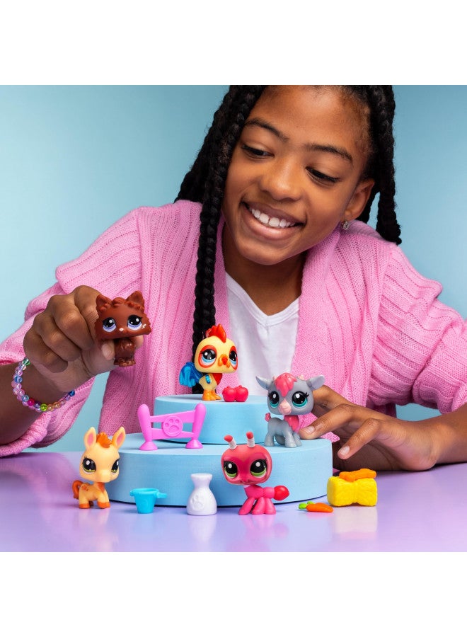 Littlest Pet Shop Farm Besties Collector Set - Gen 7 Bobble Head Pets #56-60, Imagination Toy for Kids 4+ - Image 4