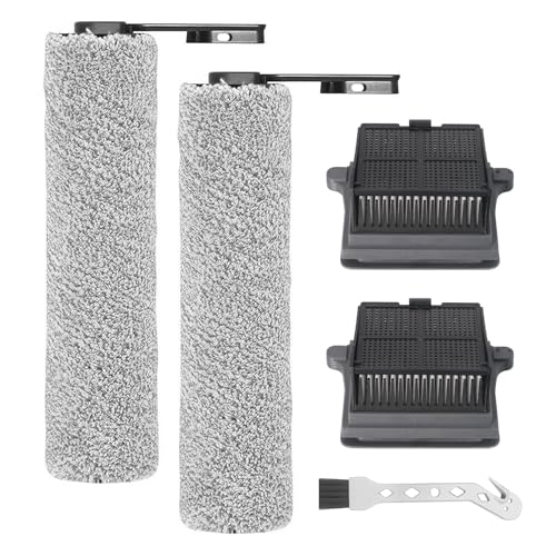 Fixbetter Accessory Set for Tineco iFLOOR 5 Breeze Complete Wet/Dry All-in-One Vacuum Cleaner Replacement Parts, 2 Brush Rollers + 2 Filters + 1 Cleaning Brush - Image 1