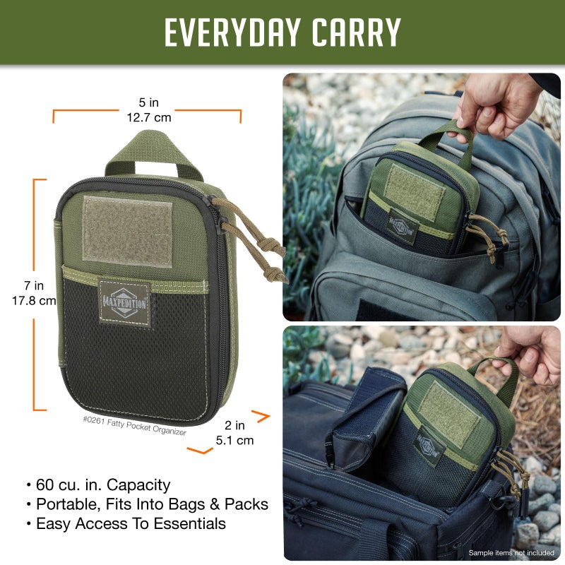 Maxpedition Maxpedition Medium Fatty Pocket Organizer (OD Green)  - Image 2