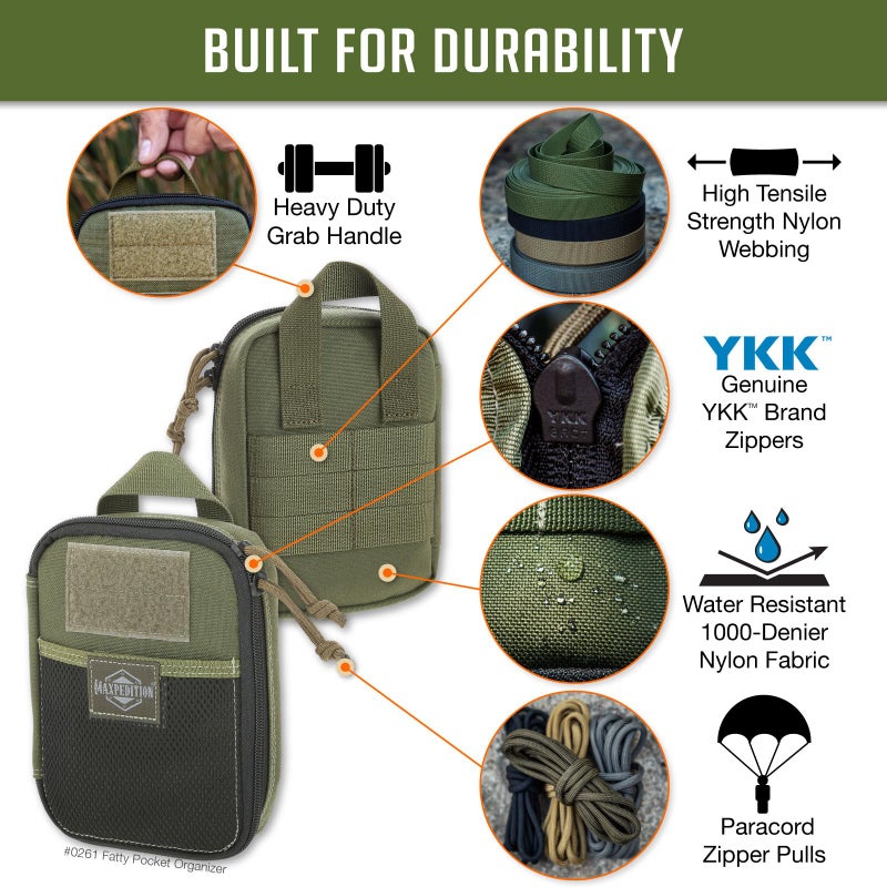 Maxpedition Maxpedition Medium Fatty Pocket Organizer (OD Green)  - Image 3