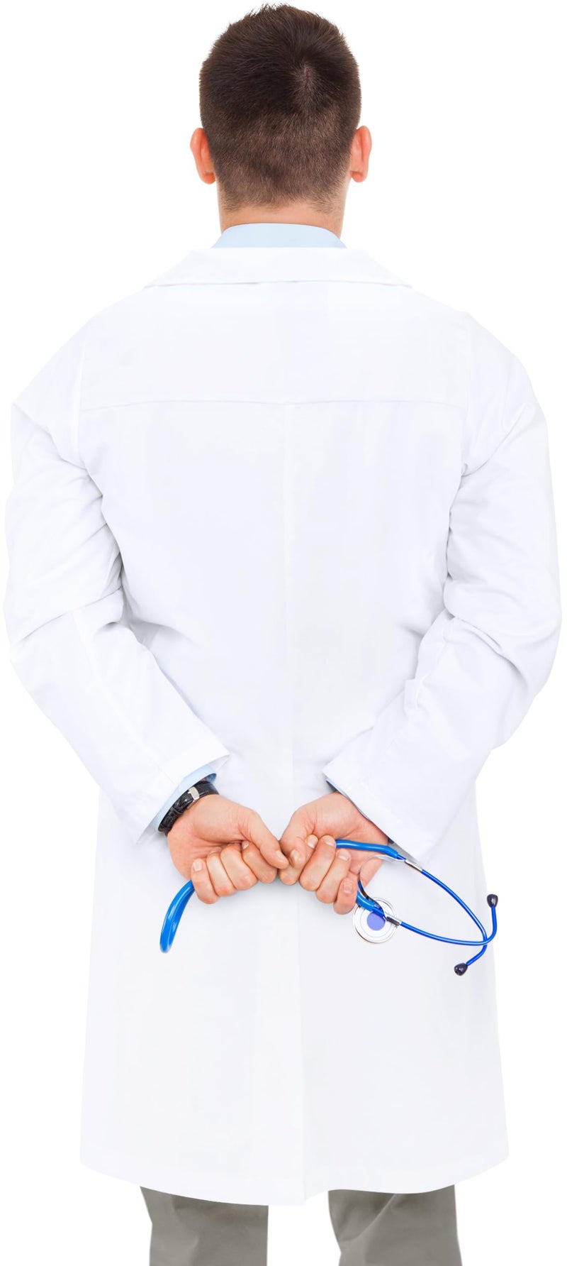 NY Threads Professional Lab Coat for Men Long Sleeve Medical Coat 2 Pack, 4X-Large, White - Image 2