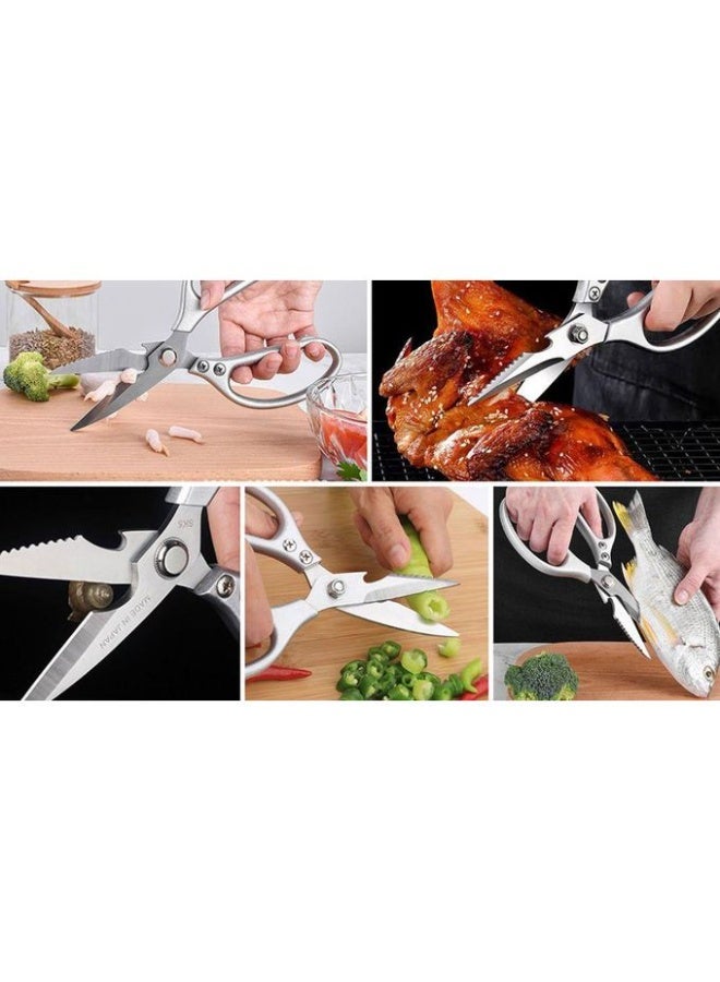 Kitchen Scissors, food scissors,Premium Stainless Steel Solid Kitchen Shears for Meat, Seafood, Chicken, Vegetables, Herbs, BBQ, Bottle Opener, - Image 5