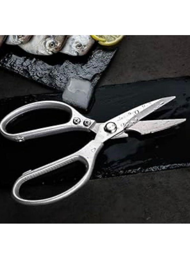 Kitchen Scissors, food scissors,Premium Stainless Steel Solid Kitchen Shears for Meat, Seafood, Chicken, Vegetables, Herbs, BBQ, Bottle Opener, - Image 2