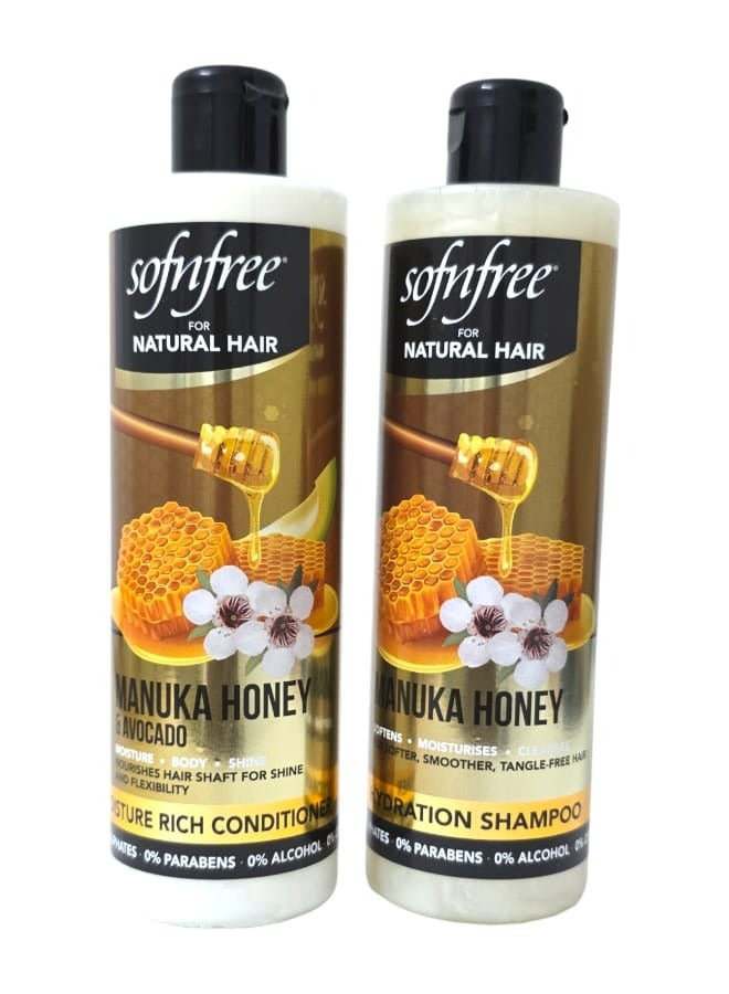 سوفن فري شامبو وبلسم عسل المانوكا والأفوكادو 350*2 مل - Image 1