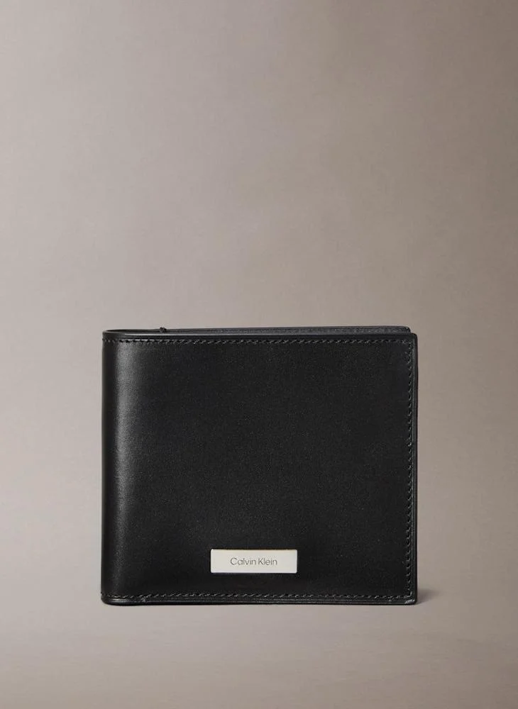 CALVIN KLEIN PLAQUE Bifold wallet