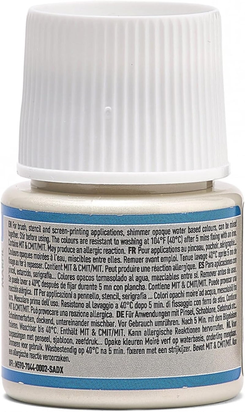 Pebeo Setacolor Opaque Fabric Paint 45-Milliliter Bottle, Shimmer Ivory - Image 3