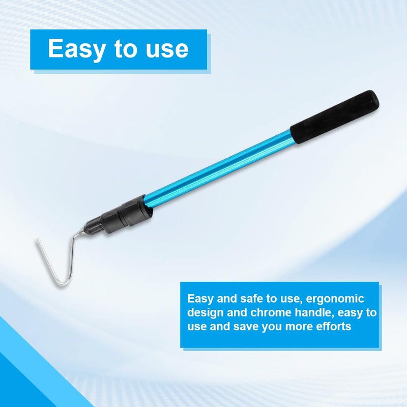 HASTHIP ® 116cm Telescopic Hook for Garbage Lifting, Stainless Steel Hook Pole, Anti-Slip Outdoor Retrieval Tool for Catching Handling Grabber Separate Small Objects - Image 5