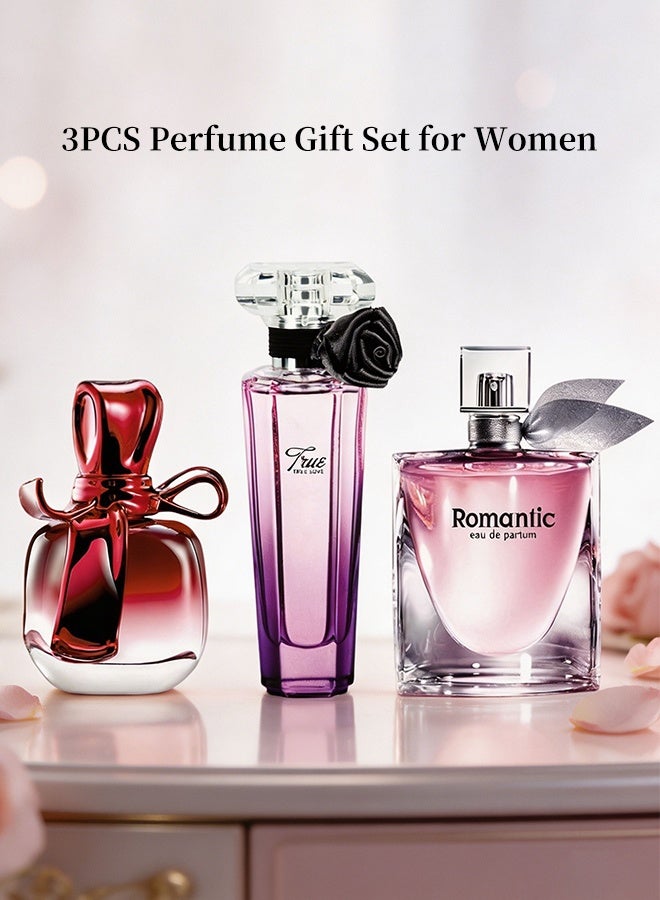 FLOWER OF STORY 3-Piece Women Eau de Parfum Gift Set, Perfect Gift for Birthday Holiday Anniversary, Romantic Long-Lasting Fragrance Mini Perfume Sampler Collection Kit - Image 2