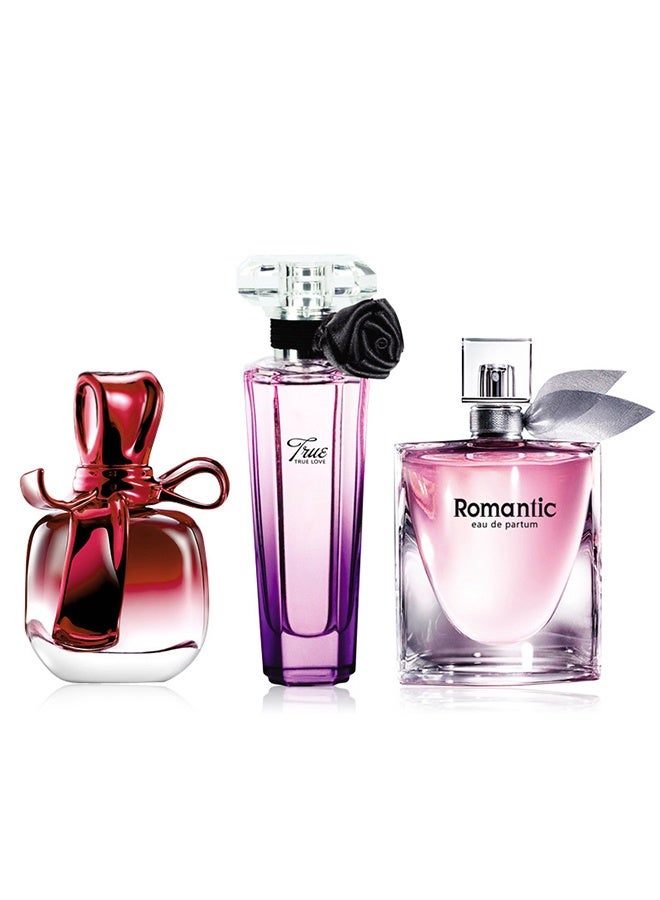 FLOWER OF STORY 3-Piece Women Eau de Parfum Gift Set, Perfect Gift for Birthday Holiday Anniversary, Romantic Long-Lasting Fragrance Mini Perfume Sampler Collection Kit - Image 1