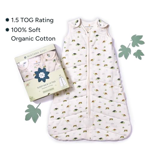 NINTARABABY 1.5 TOG Sleep Sack - Premium Organic Cotton, Soft, Breathable, Winter Swaddle & Wearable Blanket for Newborns, Infants (18-24 Months), Unisex Baby Sleeping Bag, Gifts for Babies - Image 3