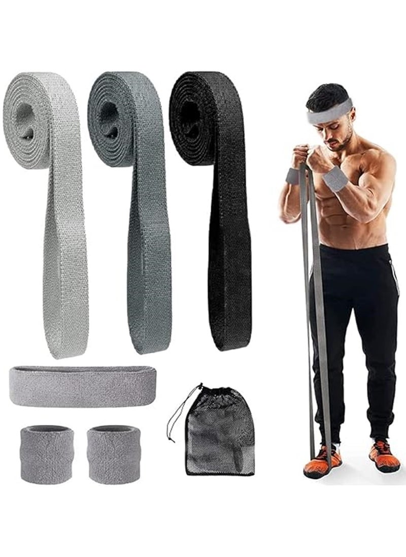 ARCHAEOPTERYX - Long Resistance Bands Set, Fabric Exercise Bands for Working Out, 3 Pack Pull up Assistance Bands, Stretch Bands, Resistance Loop Bands for Training, Physical Therapy, Home Gym Workouts - Image 1