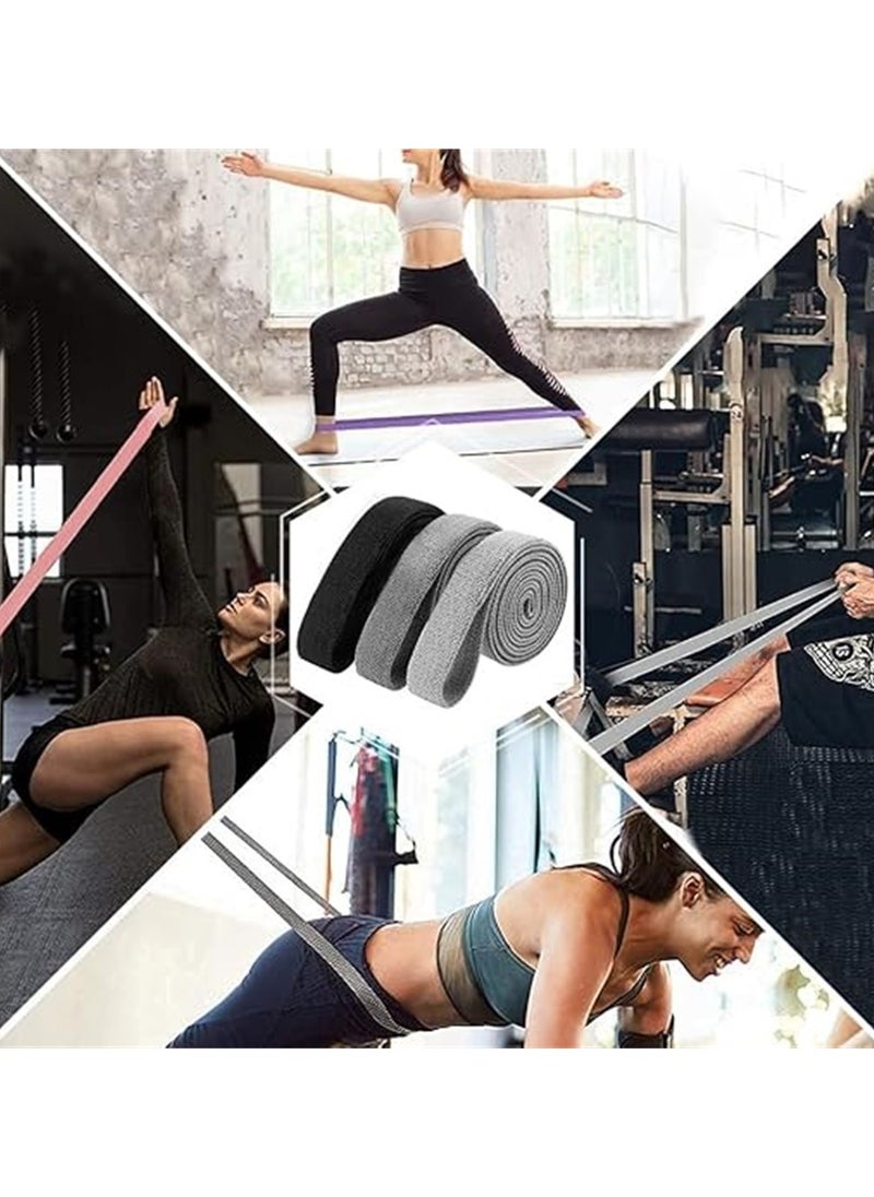 ARCHAEOPTERYX - Long Resistance Bands Set, Fabric Exercise Bands for Working Out, 3 Pack Pull up Assistance Bands, Stretch Bands, Resistance Loop Bands for Training, Physical Therapy, Home Gym Workouts - Image 1