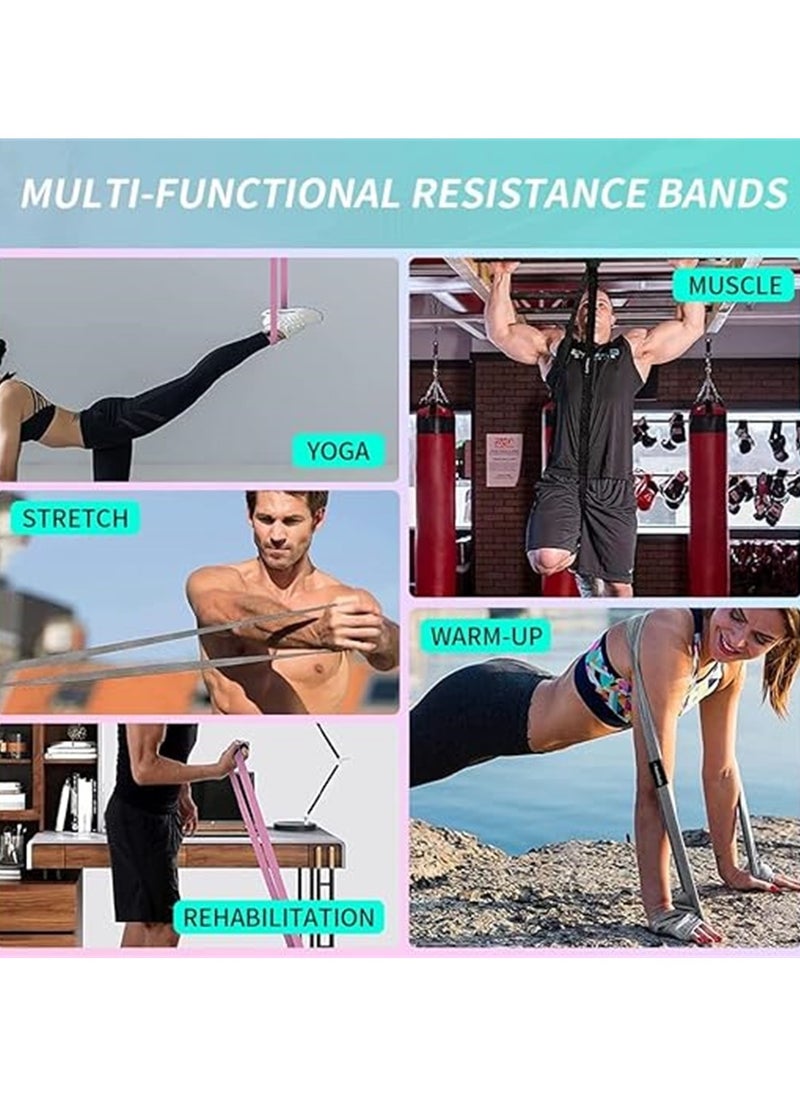 ARCHAEOPTERYX - Long Resistance Bands Set, Fabric Exercise Bands for Working Out, 3 Pack Pull up Assistance Bands, Stretch Bands, Resistance Loop Bands for Training, Physical Therapy, Home Gym Workouts - Image 1