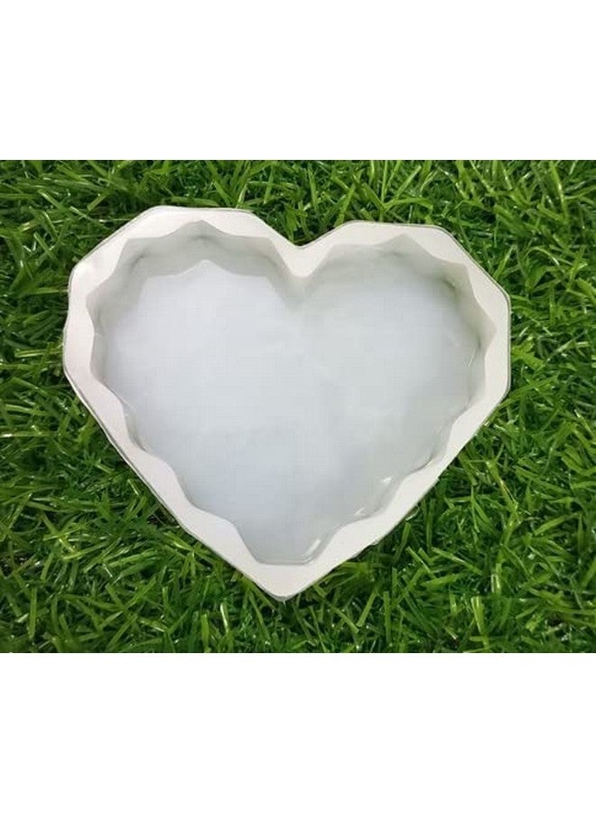 AmigozZ Diamond Cut Heart Shape Multipurpose Silicone Coaster Mould for Epoxy Resin, Silicon DIY Coaster Molds Diamond Cut Heart Agate Uneven Shape(1pc) - Image 1
