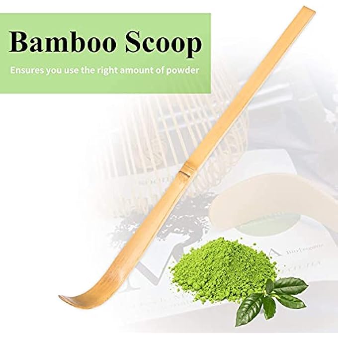 كاست ويف طقم شاي ياباني، ملحقات حفل شاي ماتشا، طقم أدوات مزج شاي ماتشا التقليدي، طقم مكون من 3 قطع، أبيض - Image 3