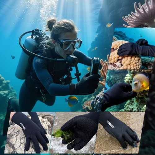 PAWHITS Wetsuit Gloves 3mm Neoprene Gloves Thermal Anti-Slip Diving Gloves for Men Women (M) - Image 5