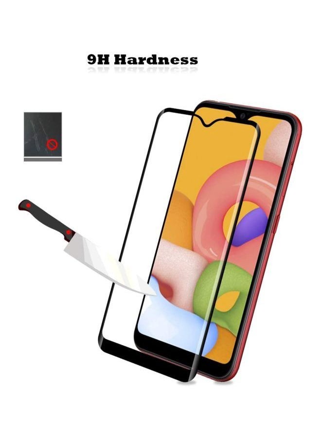 ماركة غير محددة واقي شاشة من الزجاج المقوى 9D Shield لهاتف Samsung Galaxy A01 أسود / شفاف  - Image 3