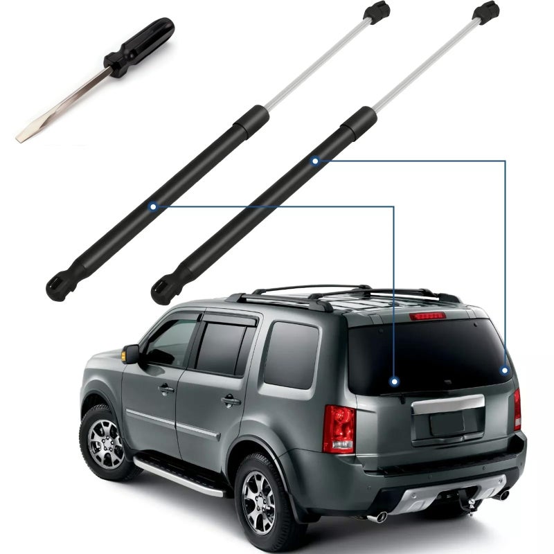 Rear Window Glass Lift Supports Struts Compatible with Honda Pilot 20092015 74875SZAA0174875SZAA01 2 Packwith Screwdriver for Install
