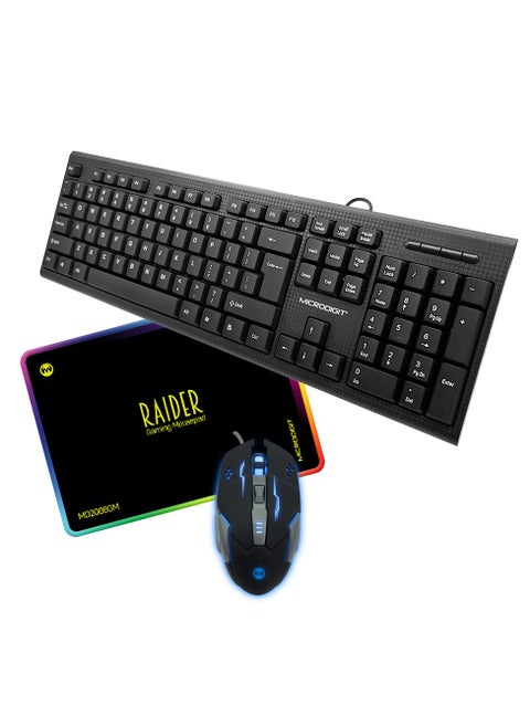 Multi Language Support Premium Keyboard & Mousepad & Mouse 3 In 1 Combo