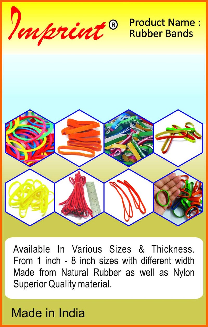 IMPRINT Rubber Bands | 3 inch Diameter Orange | 150 pcs - Image 2