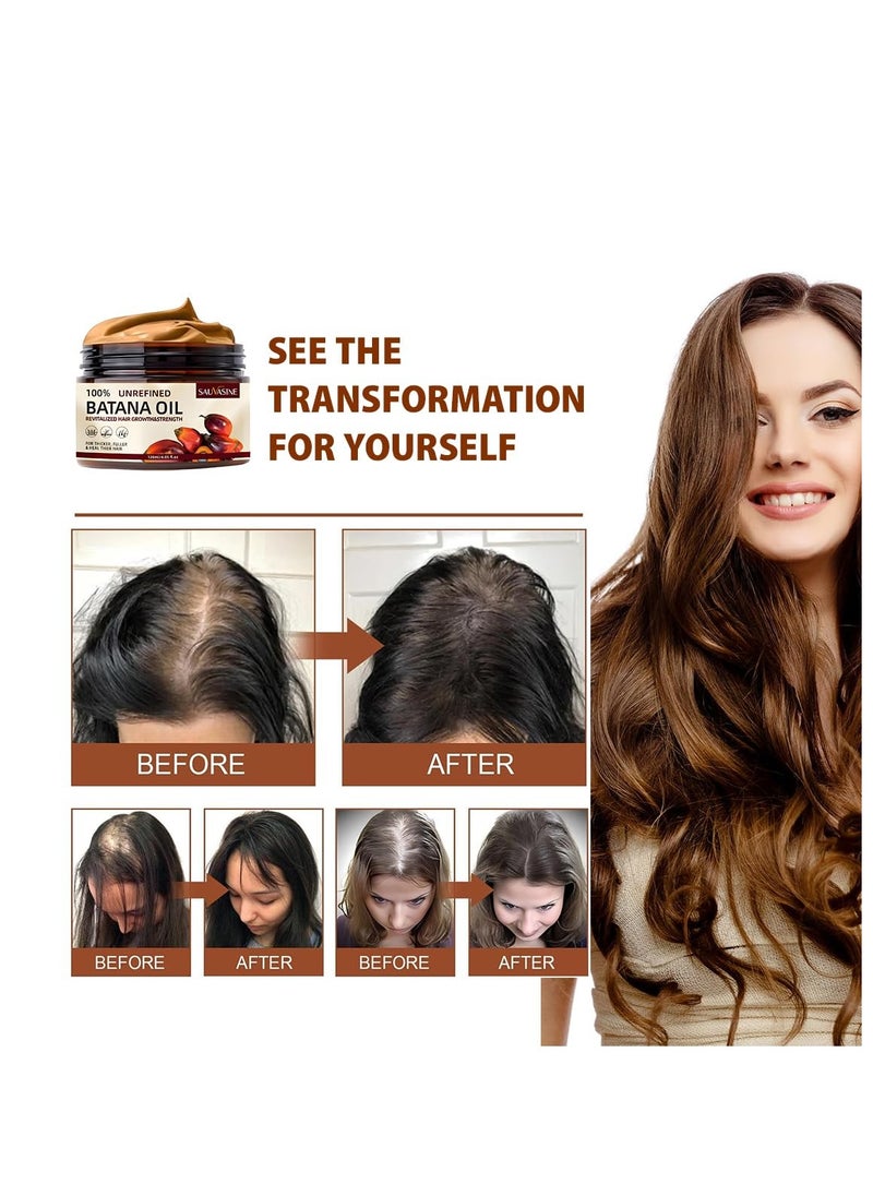 SAUVASINE - Batana Oil for Hair Growth – 100% Pure, Organic, Unrefined – Repairs, Prevents Hair Loss, Boosts Thickness – Men & Women – 4.05 Oz - Image 1