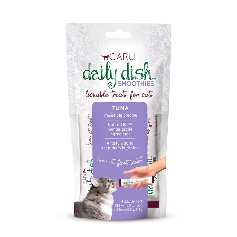 CARU - Daily Dish Tuna Flavored Cat Smoothies - 0.5oz Tubes - 4 Pack - Image 1