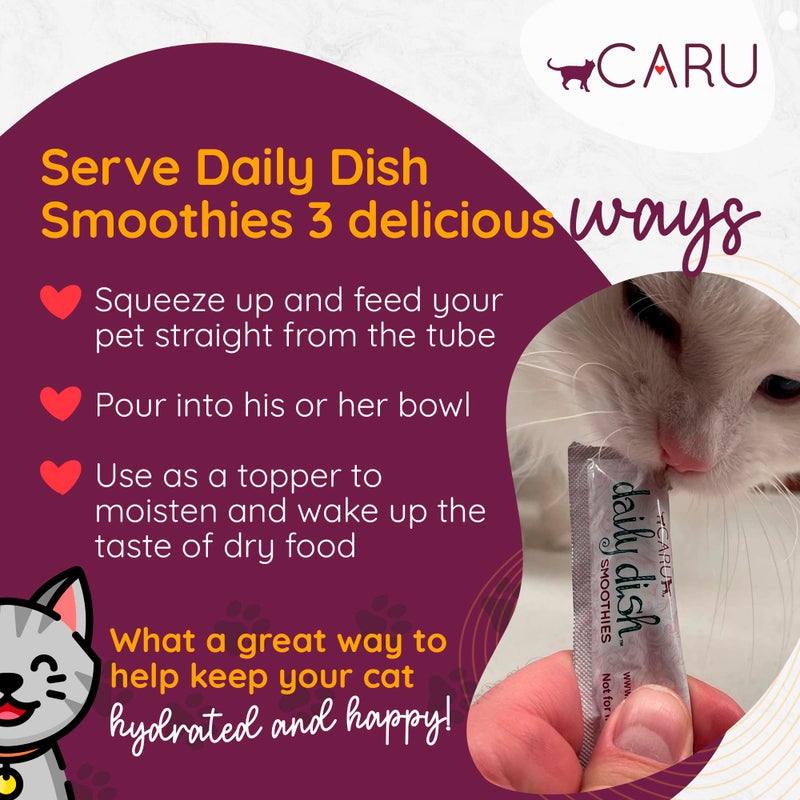 CARU - Daily Dish Tuna Flavored Cat Smoothies - 0.5oz Tubes - 4 Pack - Image 2