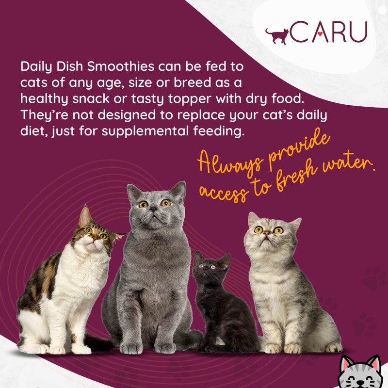 CARU - Daily Dish Tuna Flavored Cat Smoothies - 0.5oz Tubes - 4 Pack - Image 4