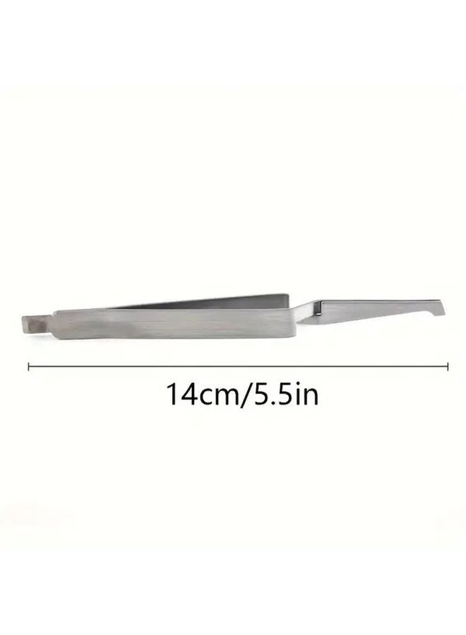 Heavy Duty Stainless Steel Serrated Tweezers With Non Slip Locking Mechanism 1pc - Image 4