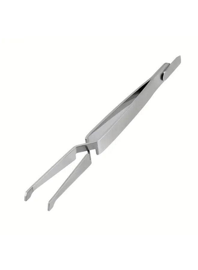 Heavy Duty Stainless Steel Serrated Tweezers With Non Slip Locking Mechanism 1pc - Image 5