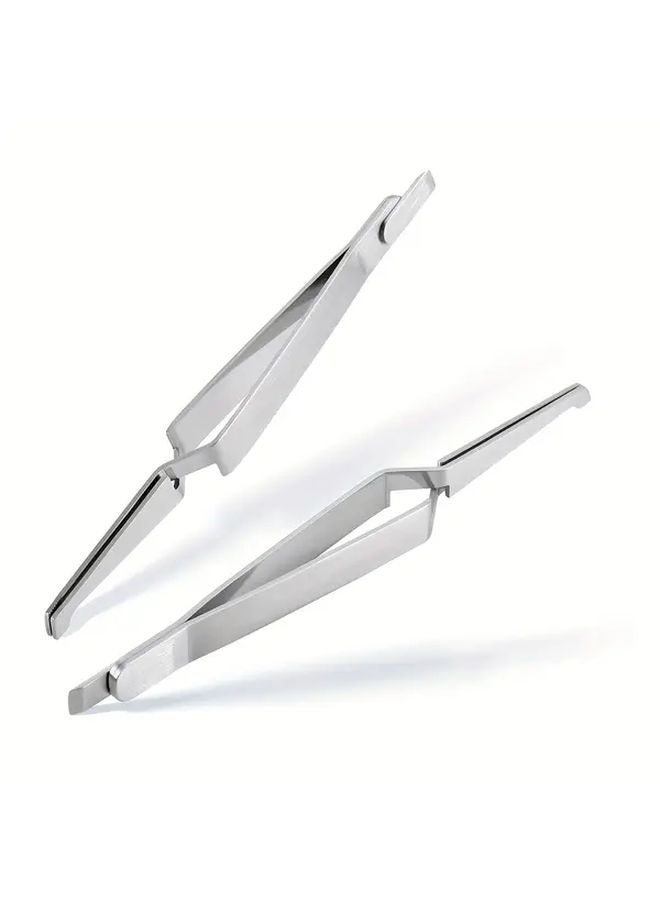 Heavy Duty Stainless Steel Serrated Tweezers With Non Slip Locking Mechanism 1pc - Image 2