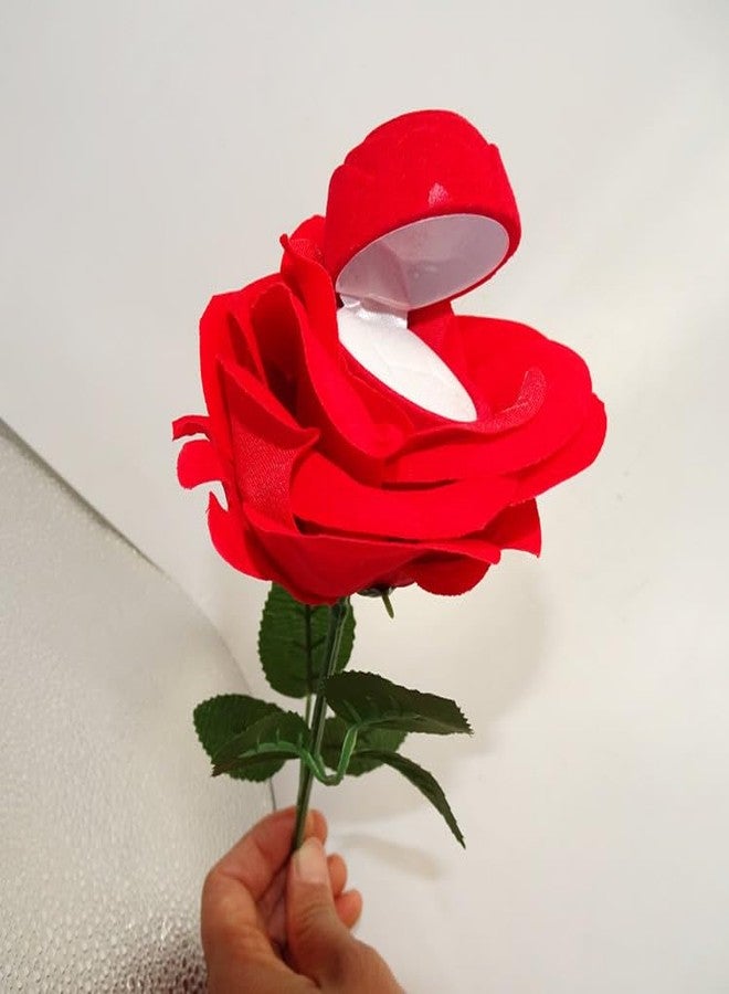 GEOOT Proposal Red Rose Ring Box - 1 PCS - Image 1