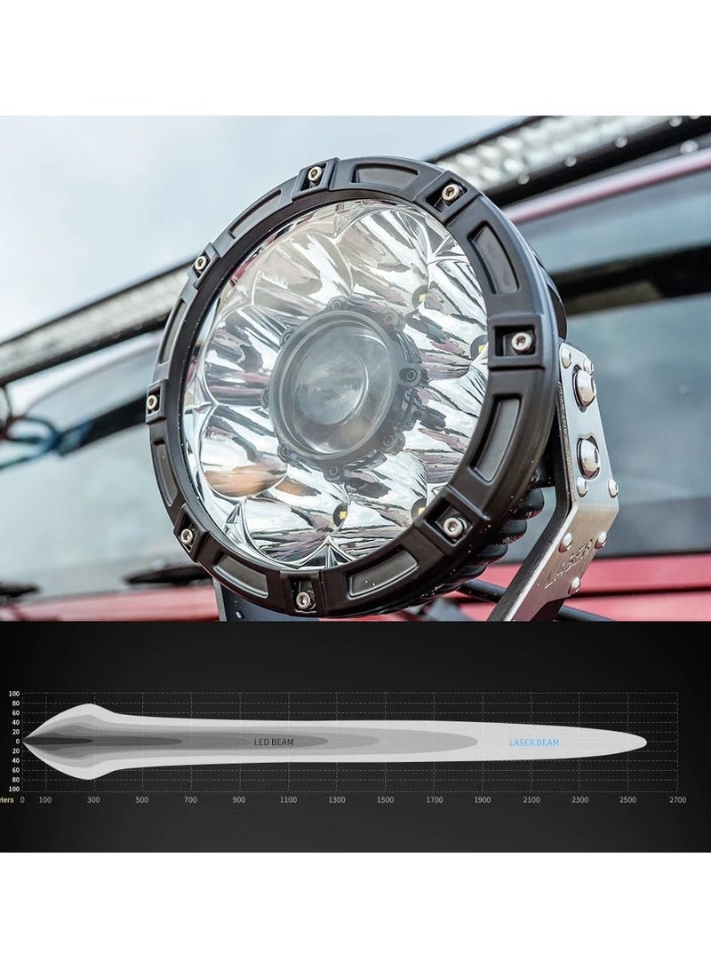 Toby's 2PCS 7" Inch Laser High Output LED Spot Fog Lights Offroad 4X4 ATV Truck - Image 2
