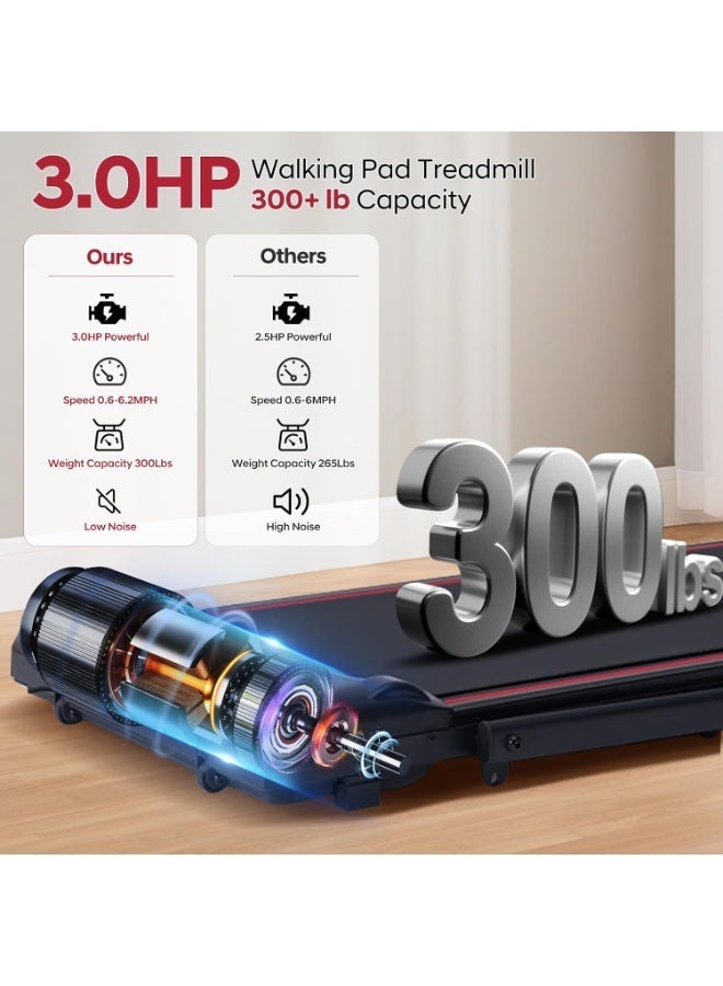 Wildroot Organic Walking Pad with  and Handle Bar, 2026 Upgrade Electric Small Walking Pads Treadmills with Handles, Compact Treadmills for Home Small Spaces, 3.5HP, 0.6-7.6MPH, 350LBS - Image 4