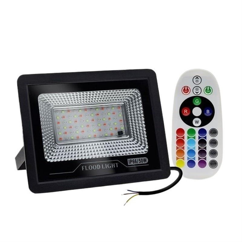 50W RGB Flood Light IP66 Waterproof Outdoor Color Changing Spotlight For Garden Landscape Lighting No Plug - Image 2