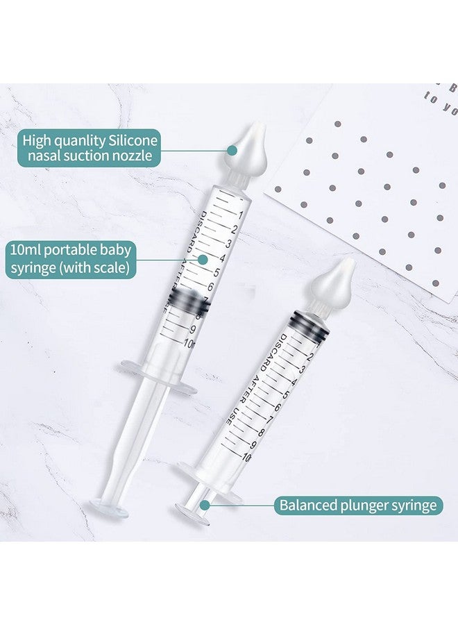 JUSONEY Baby Nose Syringe - Professional Fly Baby Irrigator with Clean and Reusable Silicone Nose Tips (2 Pieces) - Image 2