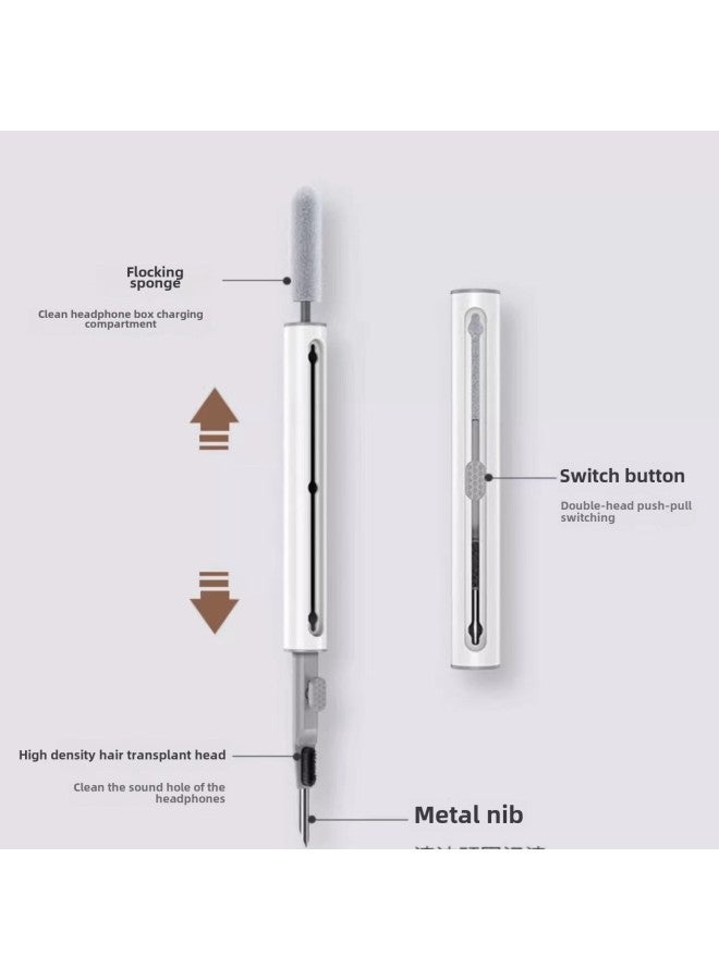 فرشاة تنظيف سماعة رأس بلوتوث من الجيل الثاني، بدلة تنظيف رقمية متعددة الوظائف، سدادات أذن لتنظيف لوحة المفاتيح - اللون: عشرين في واحد أسود/أبيض (يحتوي صندوق الألوان على سائل التنظيف) - Image 5