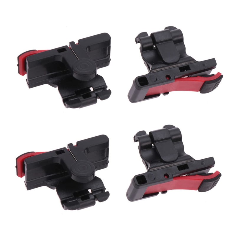 4 Pcs Mobile Game Controller Joystick with Fire Buttons for Smartphones Tablets Easy Install Black Red - Image 2