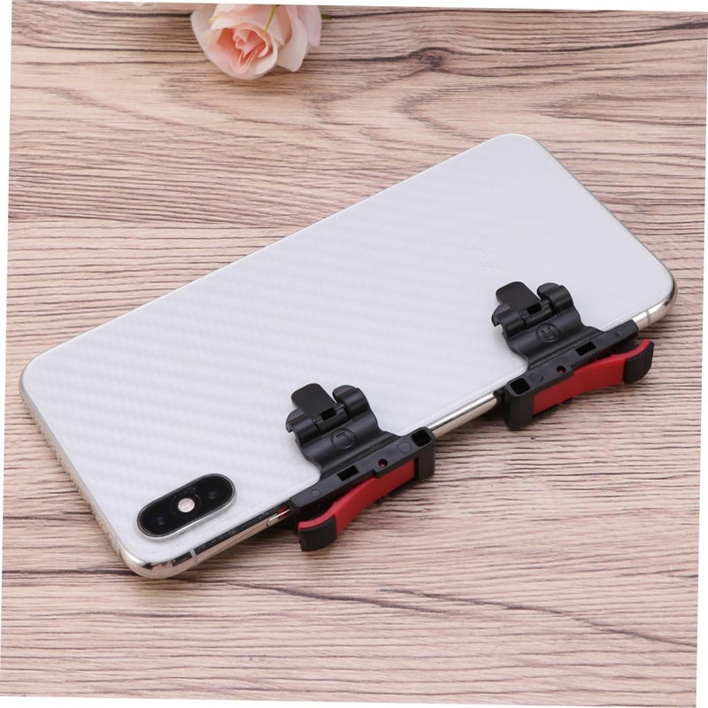 4 Pcs Mobile Game Controller Joystick with Fire Buttons for Smartphones Tablets Easy Install Black Red - Image 5