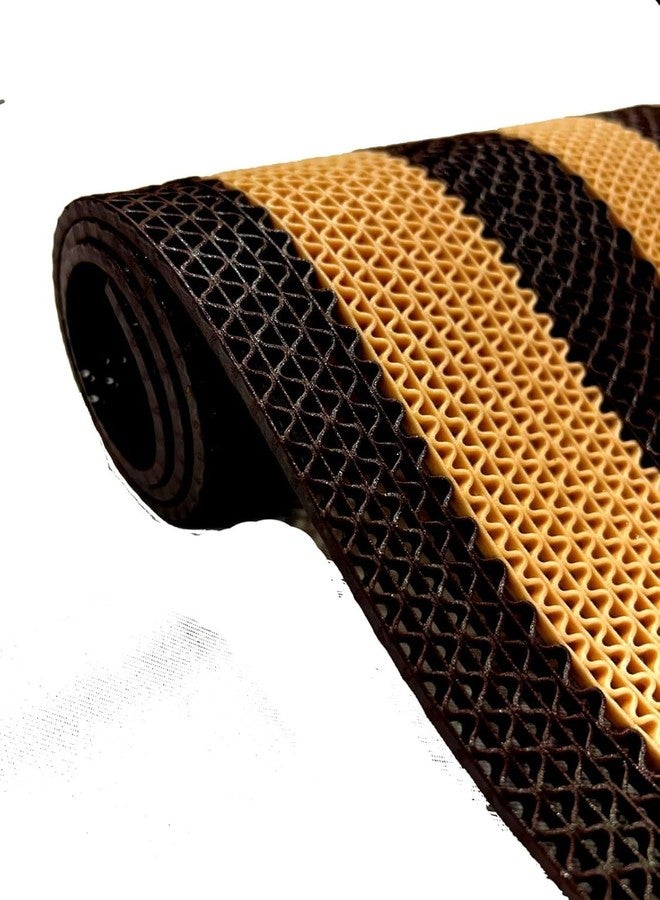 Avideco Double Colour Anti Skid & Multipurpose/Bathroom Mat/Shower Mat/Carpet/Rugs/Rainmat/Swimming Pool Mat|Waterproof Doormat for Indoor/Outdoor Home Office Entrance| (Beige-Brown, 2x3Ft) - Image 3