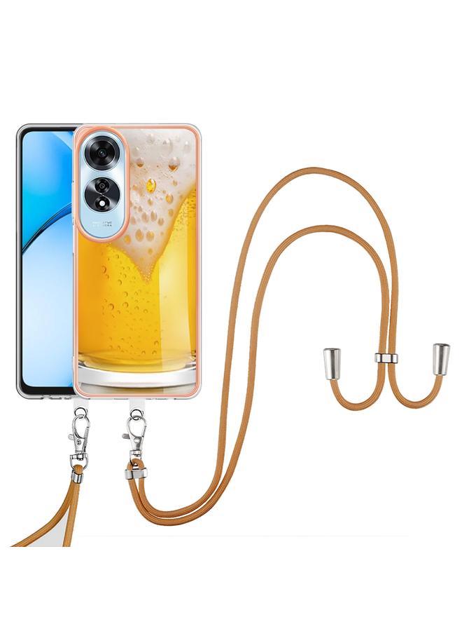 S-TOP Case For OPPO A60 Electroplating Dual-side IMD Phone Case with Lanyard - Image 2